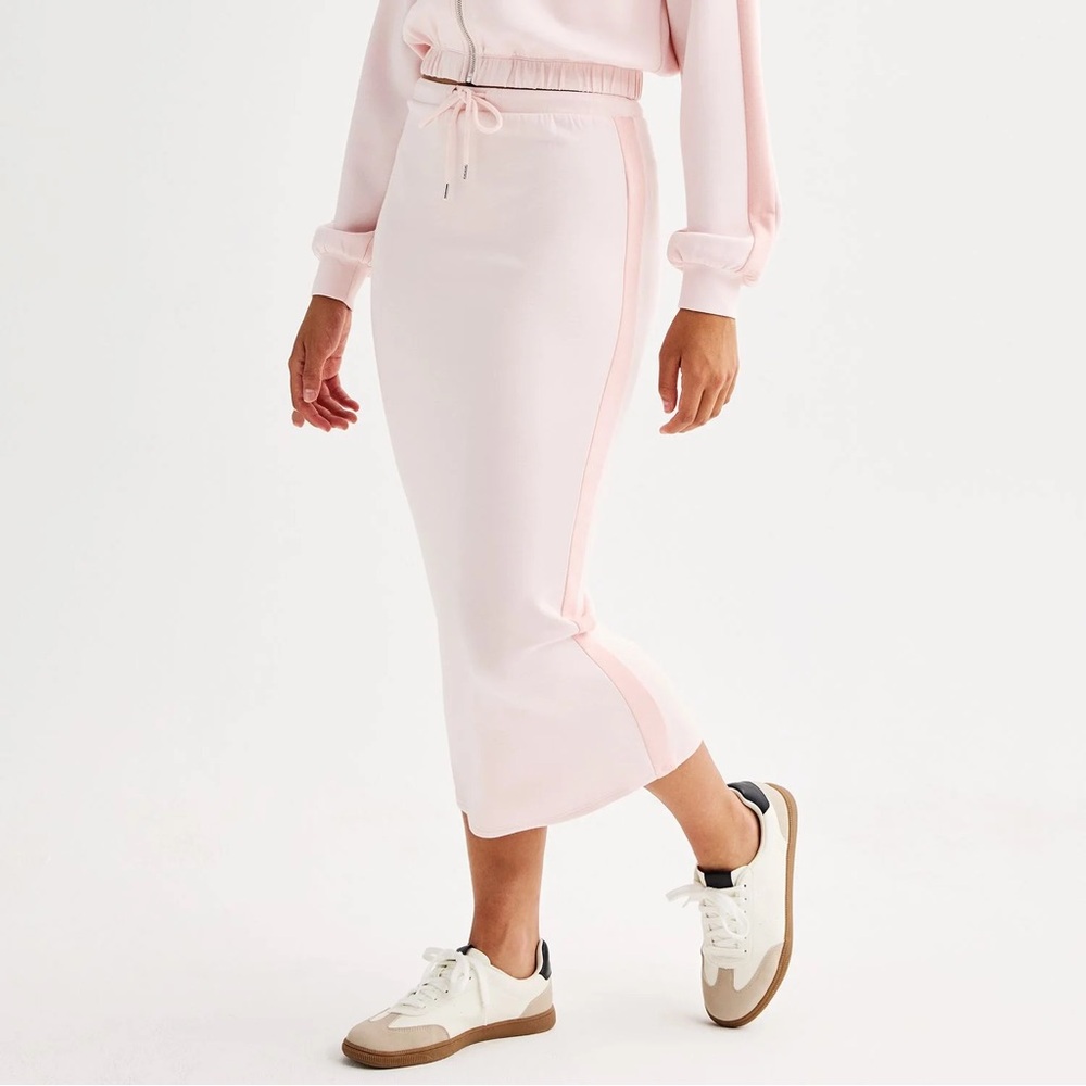 Tinsel Town Pink Midi Skirt
